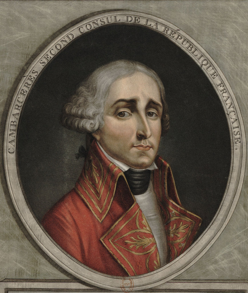 Detail of Jean-Jacques Régis de Cambacérès, by Anonymous