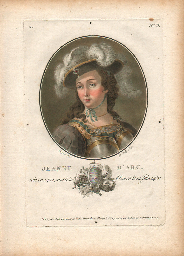 Detail of Joan of Arc, 1787 by Anonymous