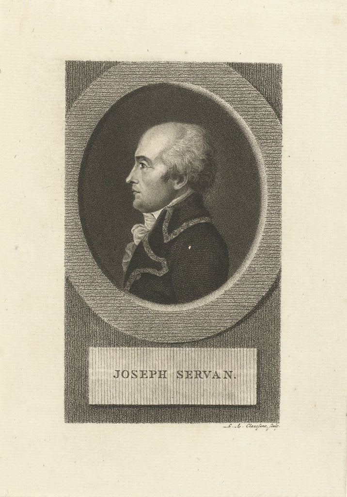 Detail of Joseph Marie Servan de Gerbey, 1790s by Anonymous