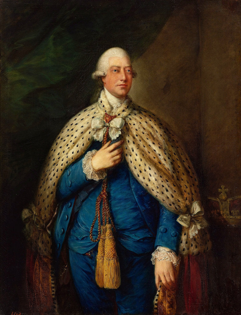 Detail of King George III of the United Kingdom, 1785 by Anonymous