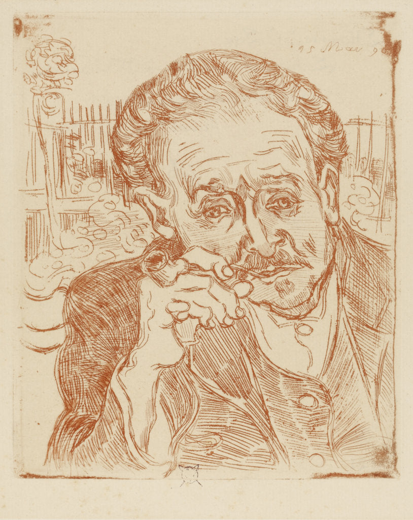Detail of LHomme à la pipe (Portrait of Dr. Gachet), 1890 by Anonymous
