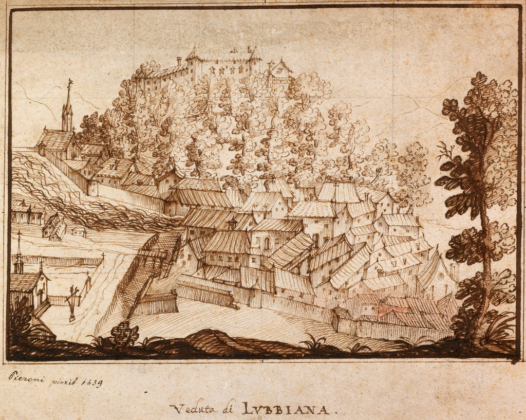Detail of Ljubljana, 1639 by Anonymous