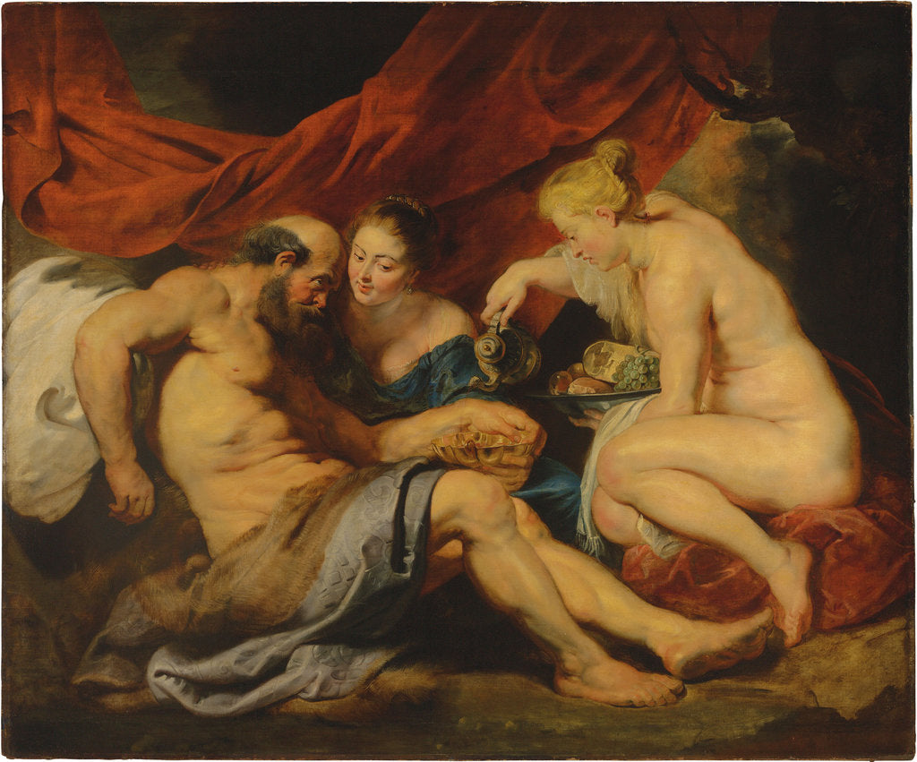 Detail of Lot and his Daughters, by Anonymous