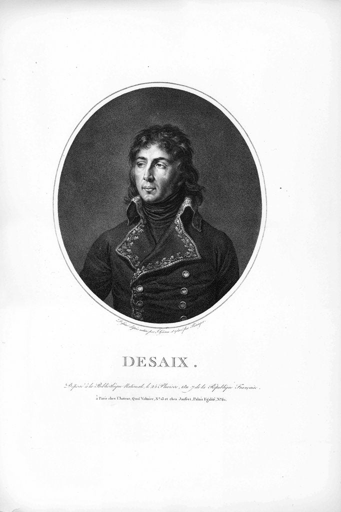 Detail of Louis Charles Antoine Desaix, 1798 by Anonymous