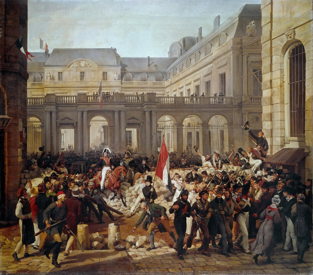 Detail of Louis Philippe procedes from the Palais-Royal to the town hall of Paris, 31 July 1830, 1832 by Anonymous