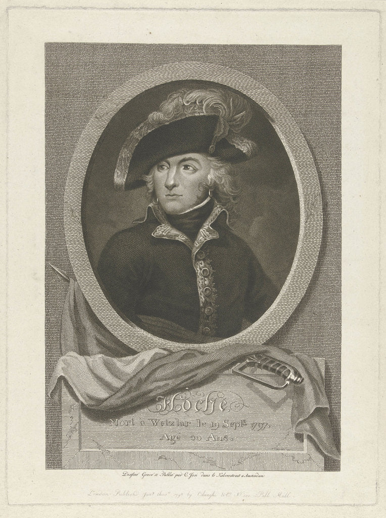 Detail of Louis-Lazare Hoche, 1798 by Anonymous