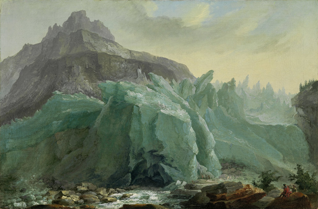 Detail of Lower Grindelwald Glacier, with the Lütschine River and Mettenberg, 1774 by Anonymous