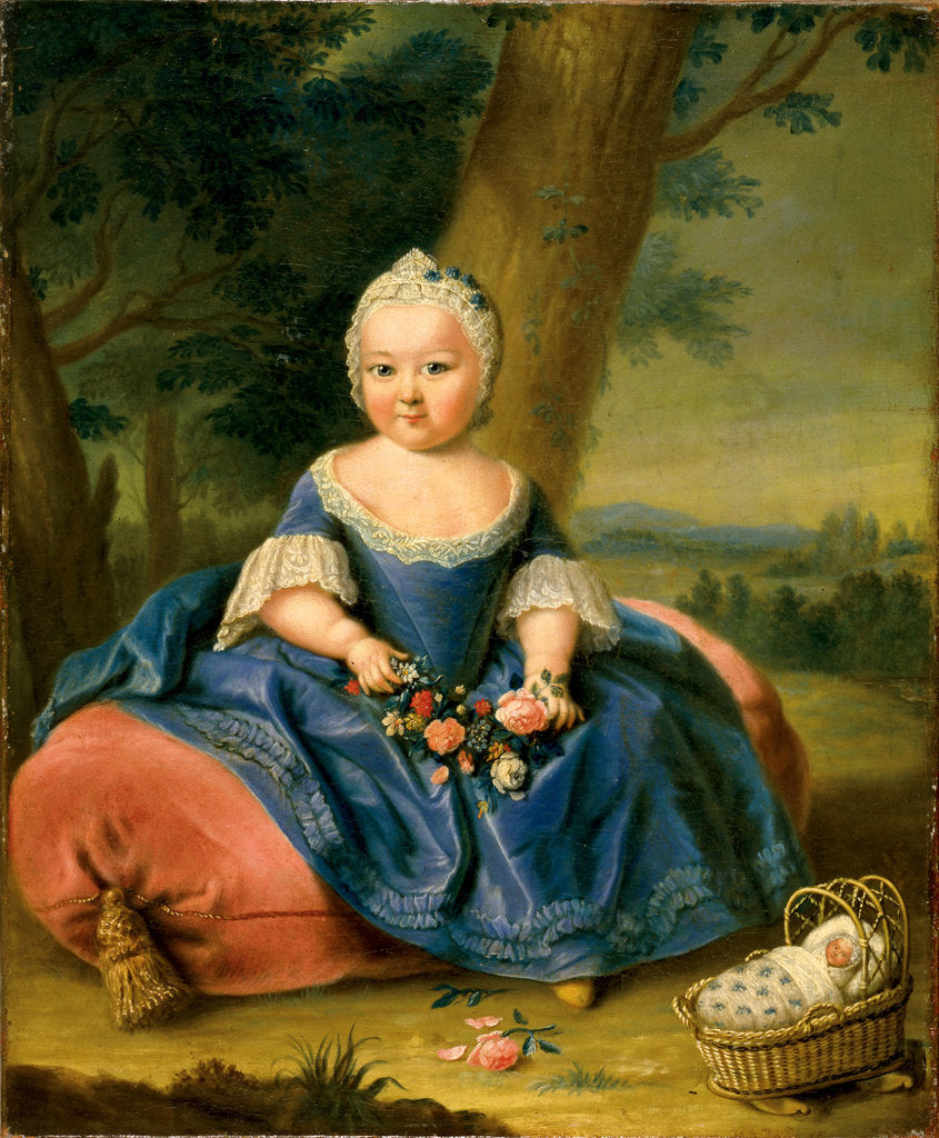 Detail of Maria Theresa as a three-year-old girl, ca 1720 by Anonymous