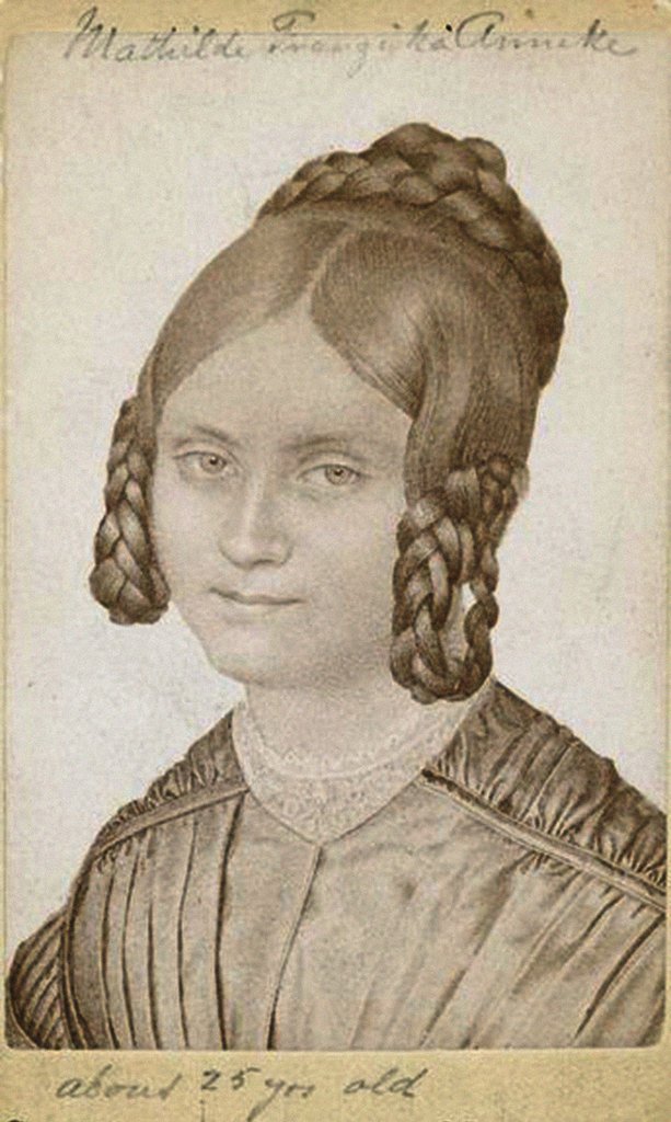 Detail of Mathilde Franziska Anneke, c. 1840 by Anonymous