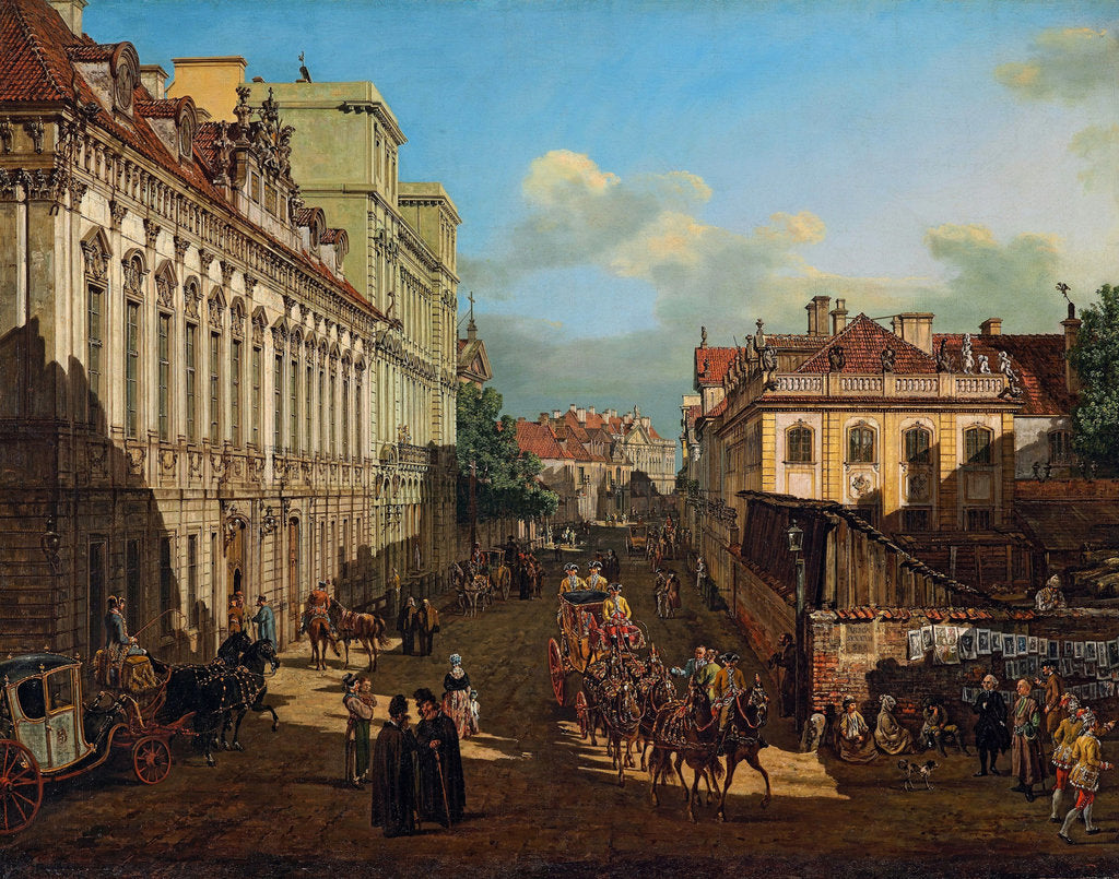 Detail of Miodowa Street in Warsaw, 1777 by Anonymous