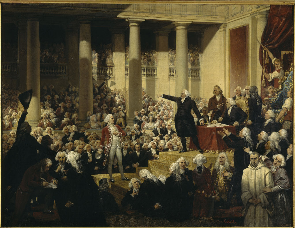 Detail of Mirabeau Confronts the Marquis de Dreux-Brézé, 23 June 1789, 1831 by Anonymous