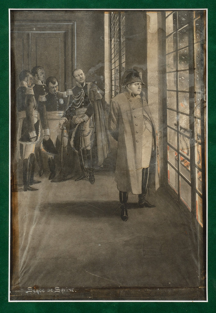 Detail of Napoleon and his staff in the Kremlin before the burning Moscow, by Anonymous