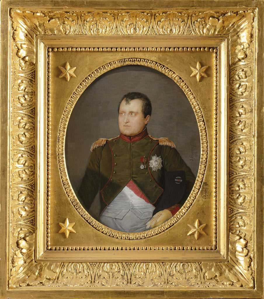 Detail of Napoleon I in his uniform of the Chasseurs à cheval de la Garde, 1811 by Anonymous