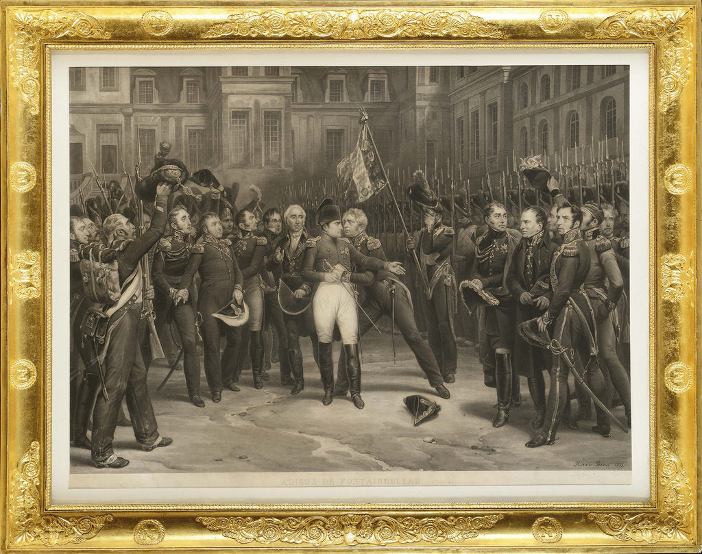 Detail of Napoleons farewell to the Imperial Guard in the courtyard of the Palace of Fontainebleau by Anonymous
