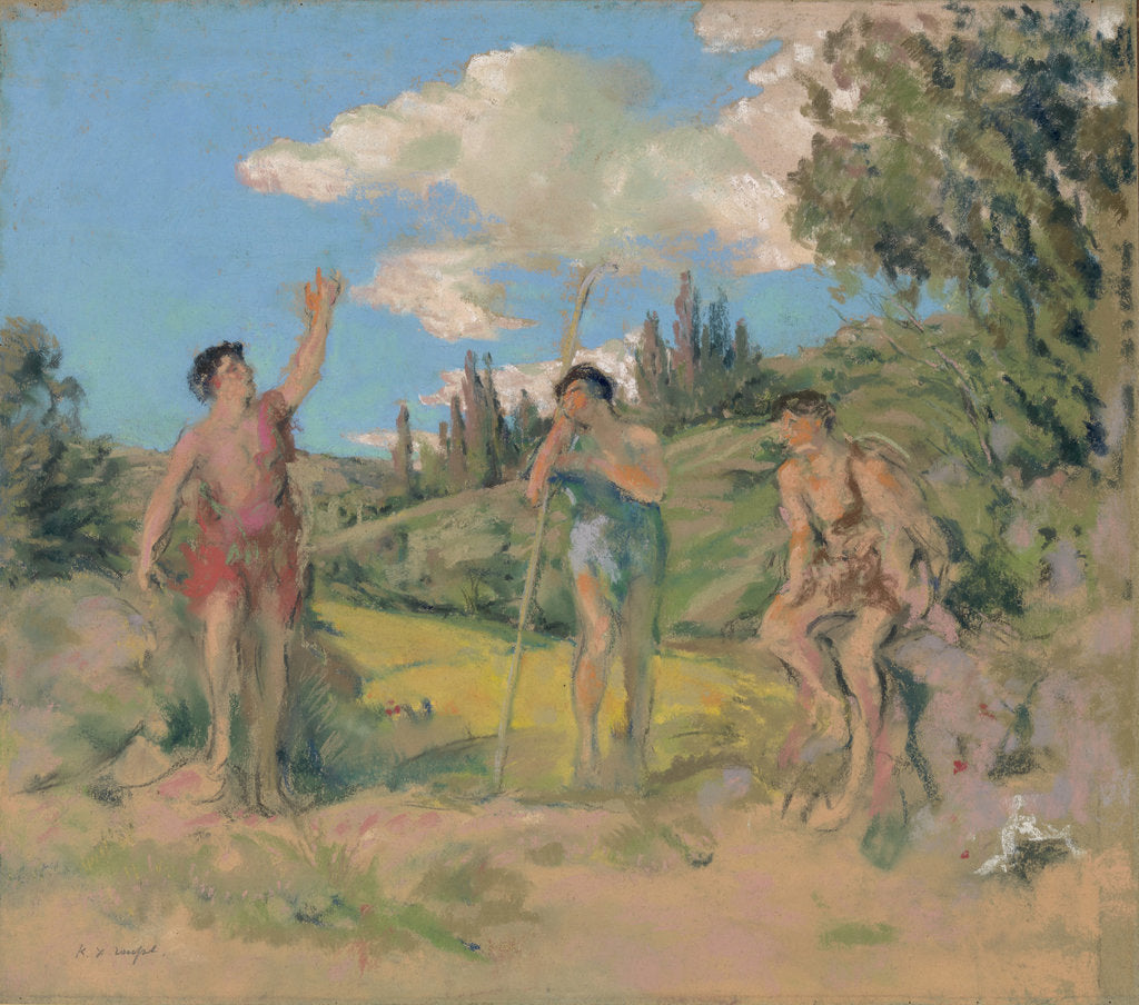 Detail of Nos patriam fugimus (Tityrus and Meliboeus), c. 1914 by Anonymous
