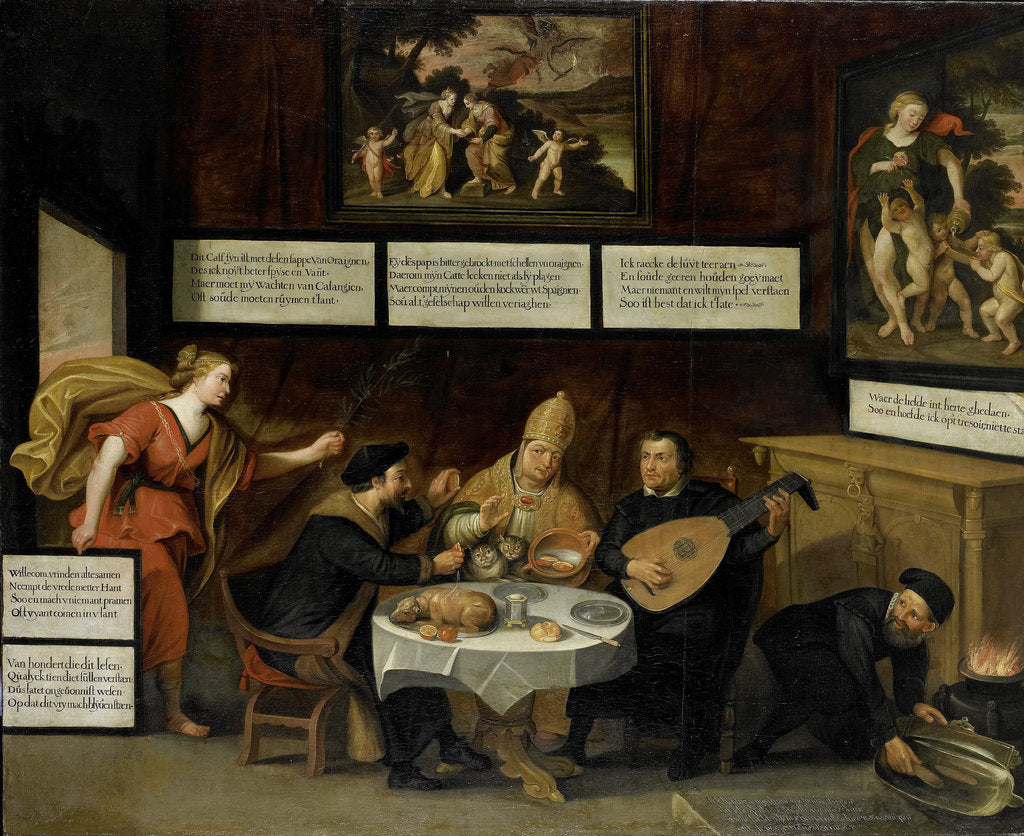 Detail of Peace commends the churches for tolerance, ca 1600-1610 by Anonymous