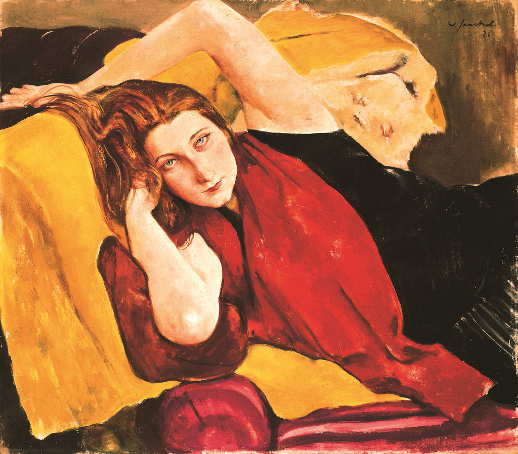 Detail of Portrait of a girl with red scarf, 1926 by Anonymous