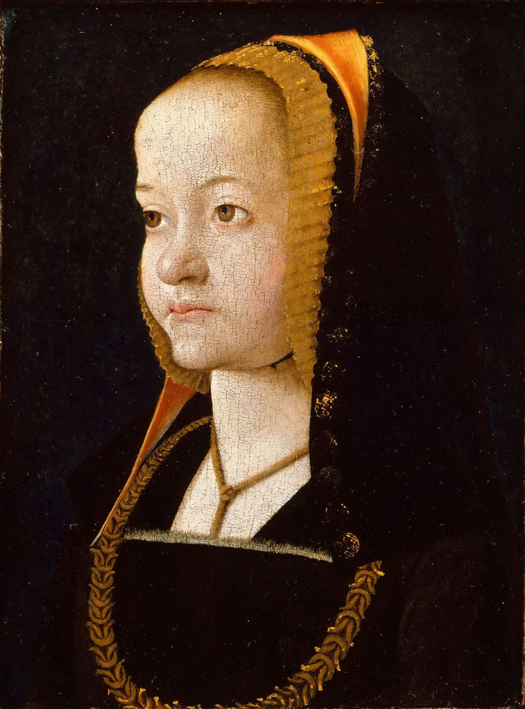 Detail of Portrait of a woman (Jeanne Besse ?), c. 1500 by Anonymous