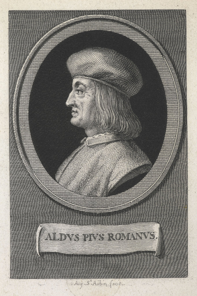 Detail of Portrait of Aldus Pius Manutius, 16th century by Anonymous