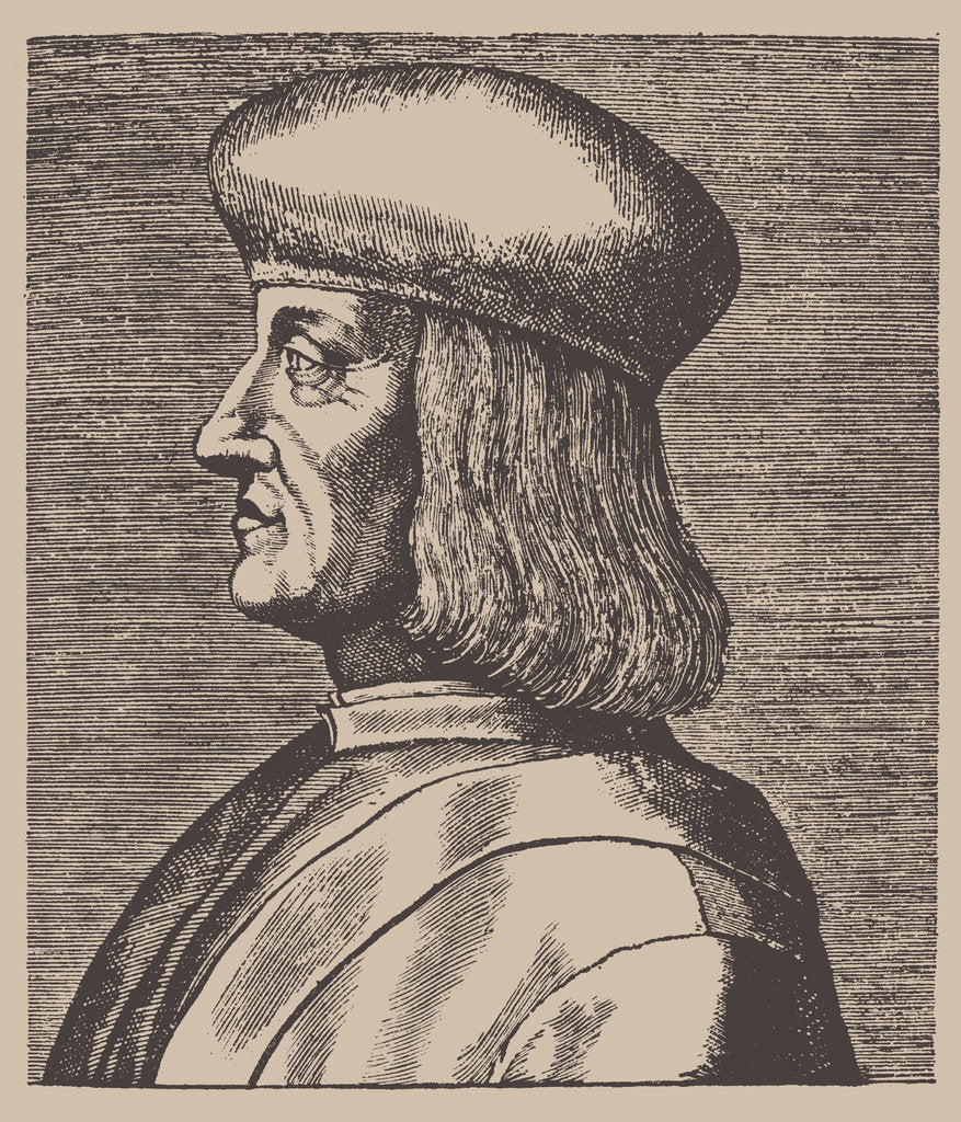 Detail of Portrait of Aldus Pius Manutius, 16th century by Anonymous