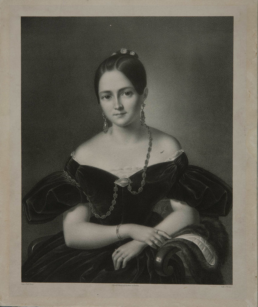 Detail of Portrait of Alexandra Smirnova-Rosset, 1830-1840s by Anonymous