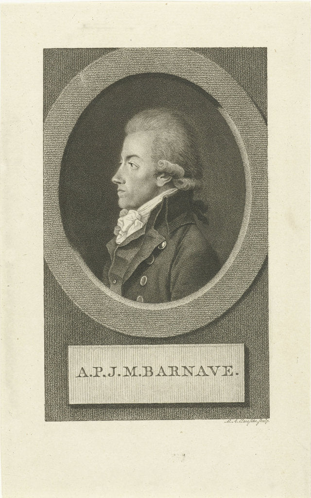 Detail of Portrait of Antoine-Pierre-Joseph-Marie Barnave, 1790s by Anonymous