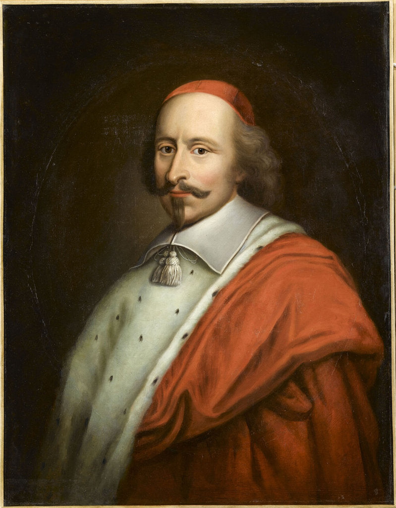Detail of Portrait of Cardinal Jules Mazarin, First Half of 17th cen by Anonymous