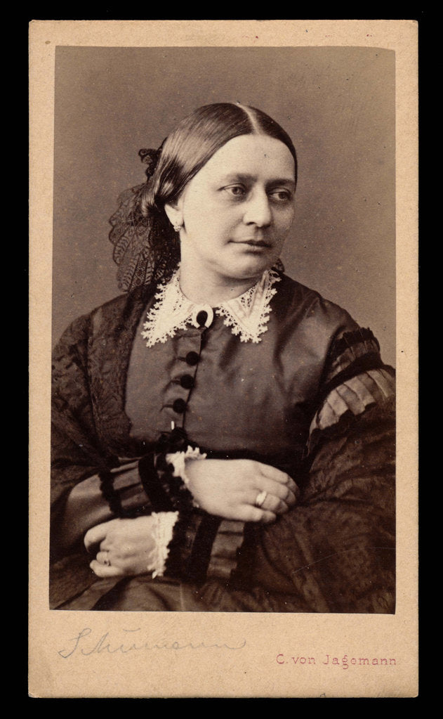 Detail of Portrait of Clara Schumann, 1866 by Anonymous