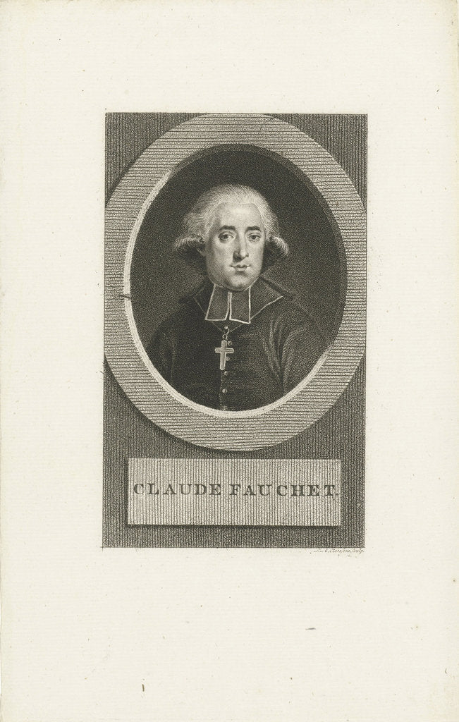 Detail of Portrait of Claude Fauchet, 1790s by Anonymous