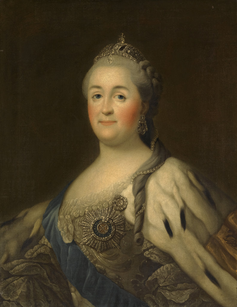 Detail of Portrait of Empress Catherine II, by Anonymous