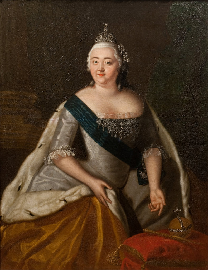 Detail of Portrait of Empress Elizabeth of Russia, Mid of the 18th cen by Anonymous