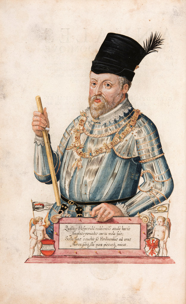 Detail of Portrait of Ferdinand II, Archduke of Austria, 1592 by Anonymous