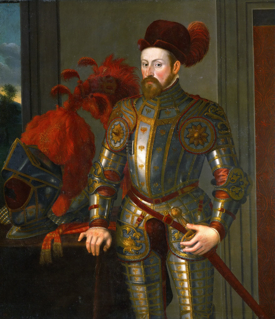 Detail of Portrait of Ferdinand II, Archduke of Austria, c. 1550 by Anonymous