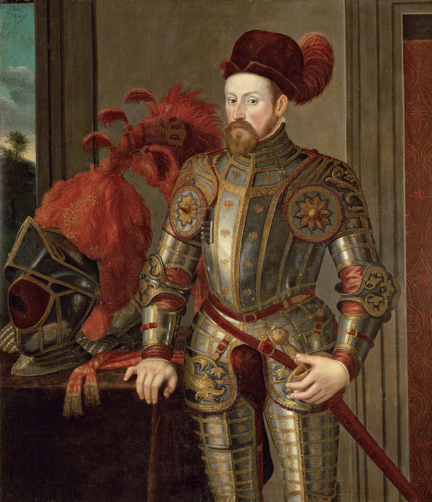 Detail of Portrait of Ferdinand II, Archduke of Austria, ca 1557 by Anonymous