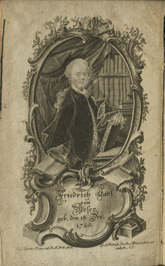 Detail of Portrait of Friedrich Karl Freiherr von Moser, 1775 by Anonymous