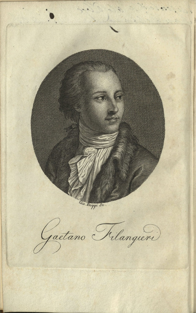 Detail of Portrait of Gaetano Filangieri, by Anonymous
