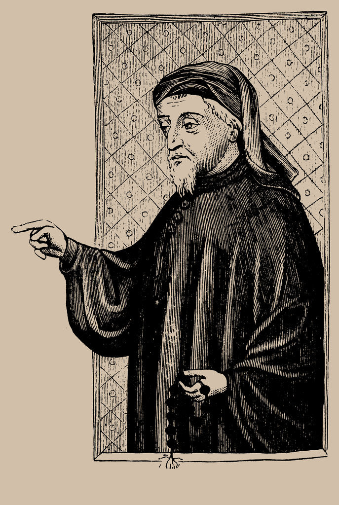 Detail of Portrait of Geoffrey Chaucer, by Anonymous