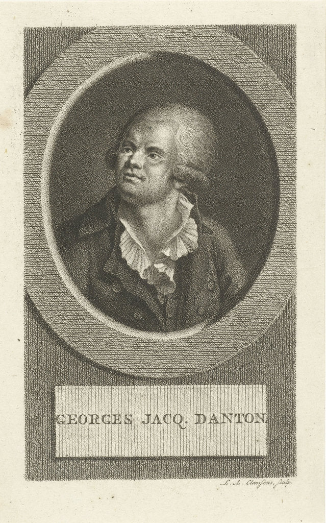 Detail of Portrait of Georges Jacques Danton, 1790s by Anonymous