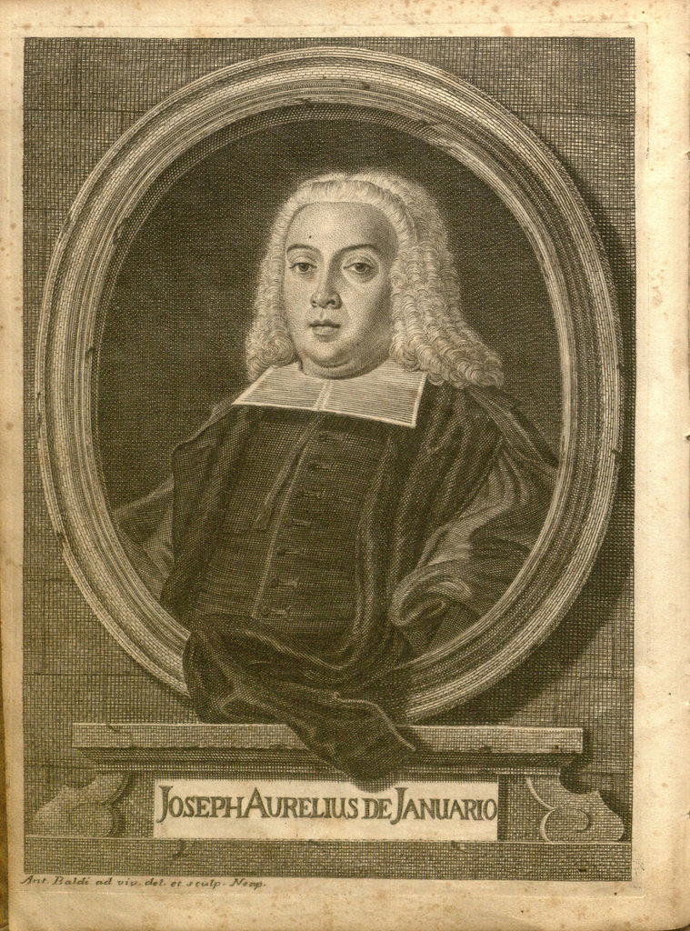 Detail of Portrait of Giuseppe Aurelio di Gennaro, 1744 by Anonymous