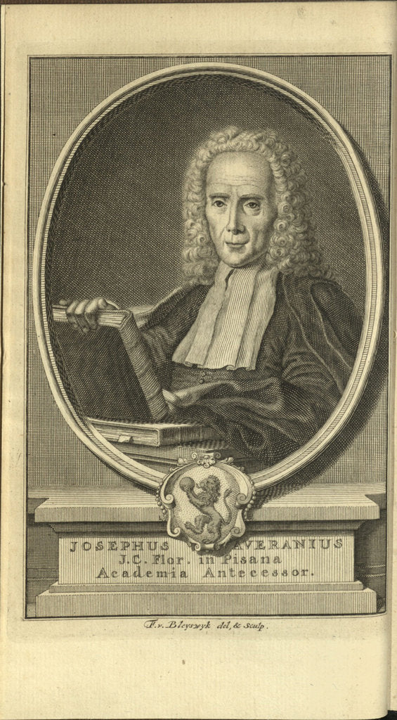 Detail of Portrait of Giuseppe Averani , 1753 by Anonymous