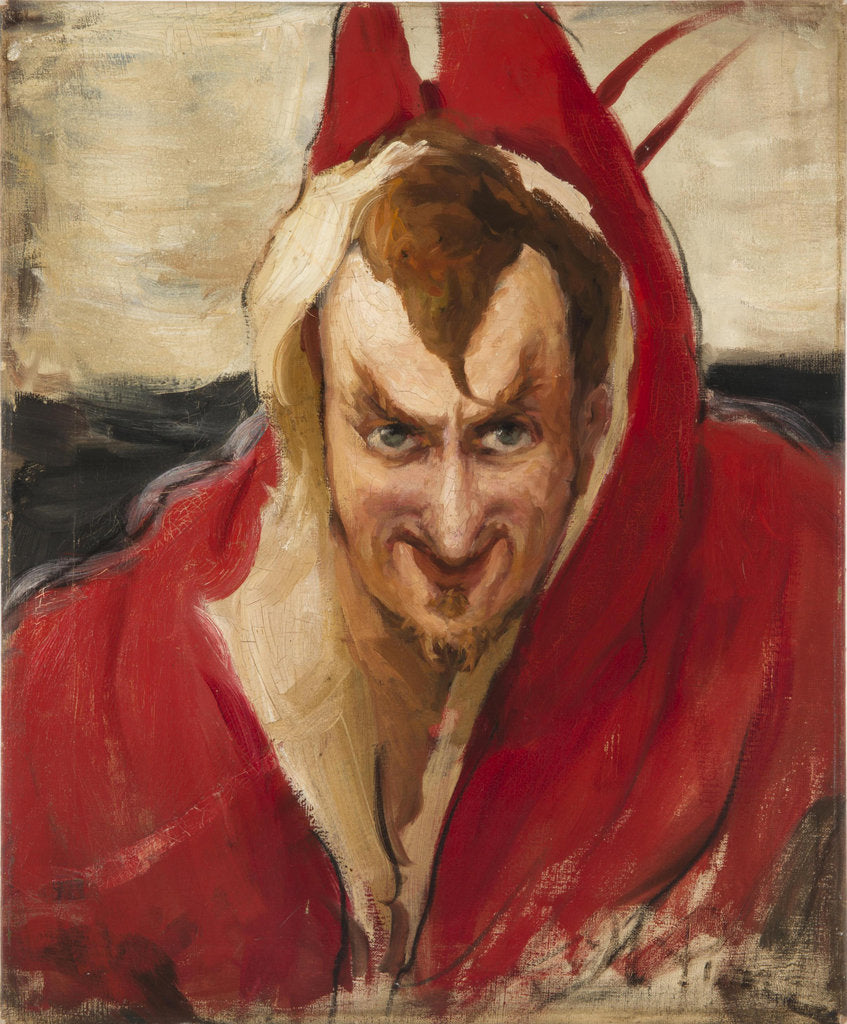 Detail of Portrait of Grigory Grigoryevich Ge as Mephistopheles, 1890s by Anonymous