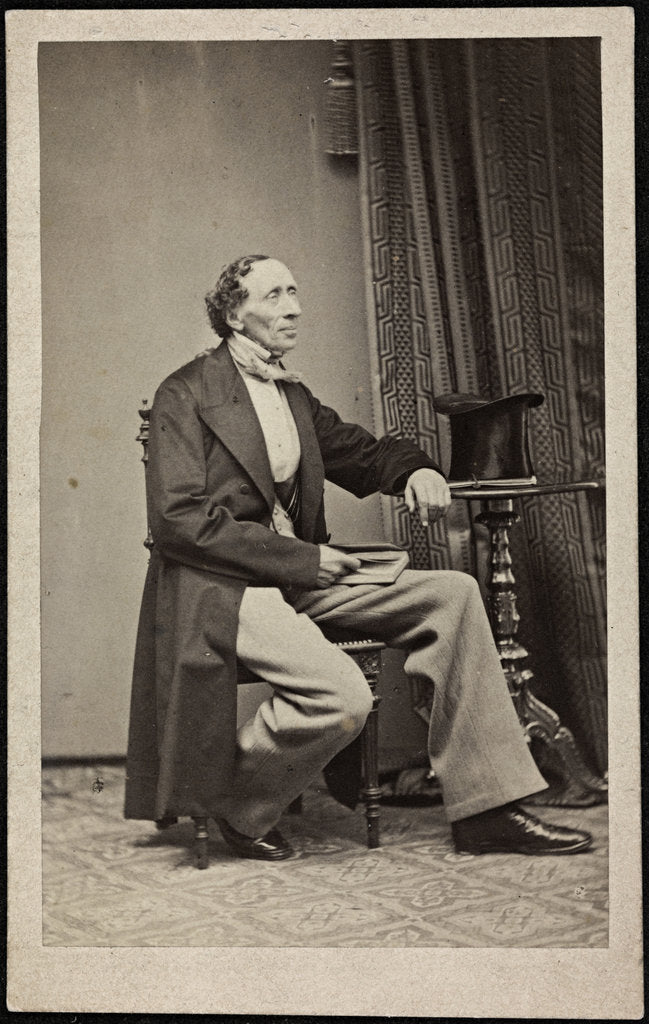 Detail of Portrait of Hans Christian Andersen, ca 1865 by Anonymous