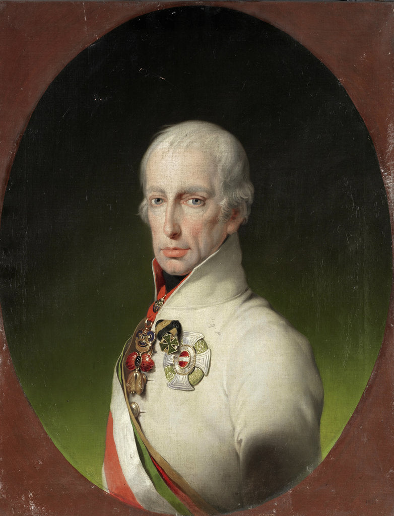 Detail of Portrait of Holy Roman Emperor Francis II, c. 1870 by Anonymous