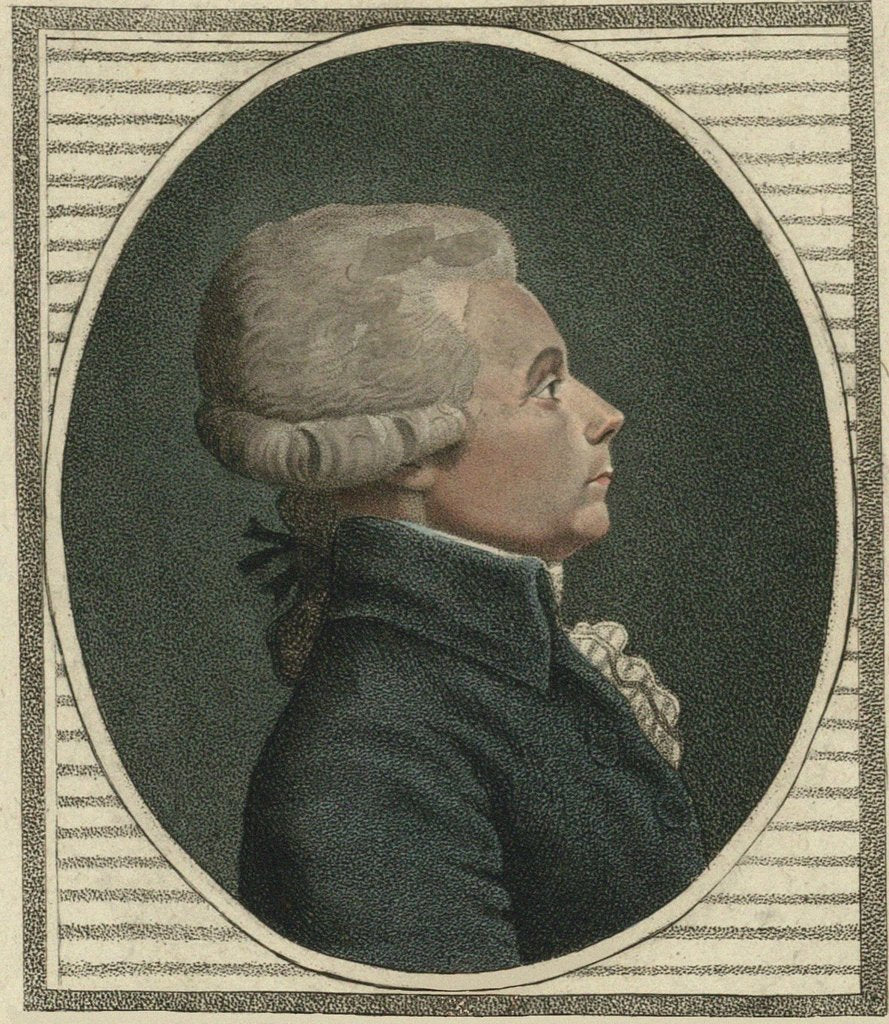 Detail of Portrait of Jacques Guillaume Thouret, c. 1790 by Anonymous