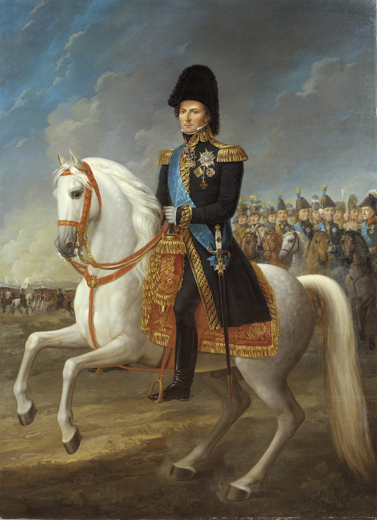 Detail of Portrait of Jean Baptiste Jules Bernadotte, Marshal of France, King of Sweden and Norway by Anonymous