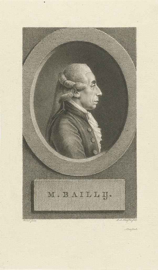 Detail of Portrait of Jean Sylvain Bailly, 1790s by Anonymous