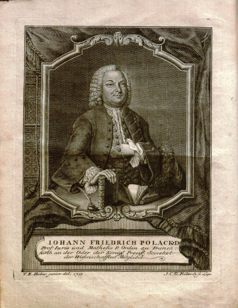 Detail of Portrait of Johann Friedrich Polack, 1755 by Anonymous