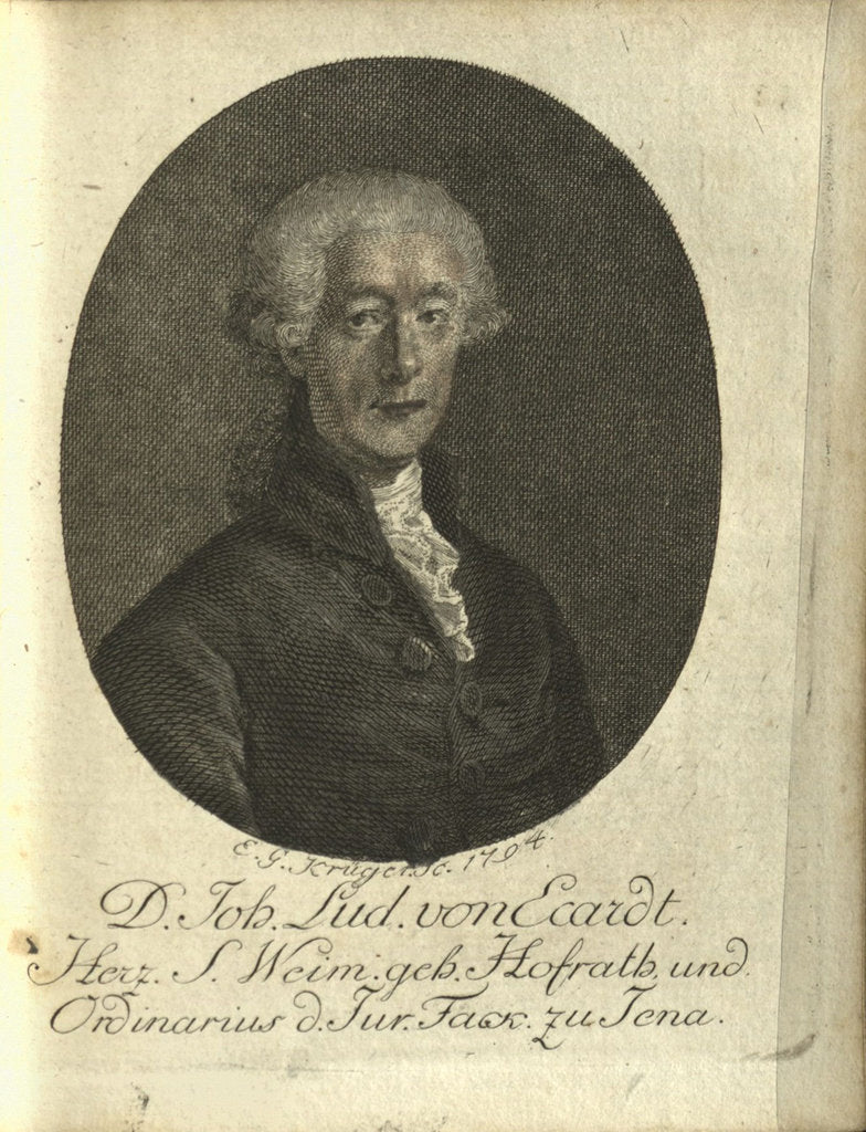 Detail of Portrait of Johann Ludwig von Eckardt, 1794 by Anonymous