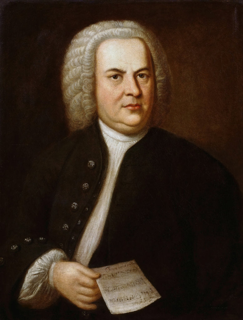 Detail of Portrait of Johann Sebastian Bach, by Anonymous