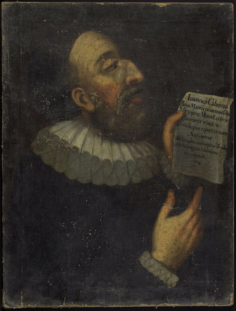 Detail of Portrait of John Calvin, 1559 by Anonymous